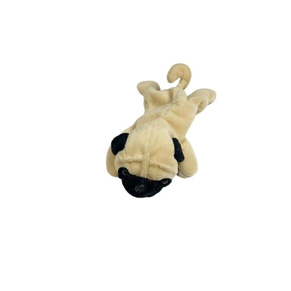 Vintage 1996 Ty Beanie Baby Pugsly The Pug Dog Stuffed Animal Plush Toy - Picture 1 of 6